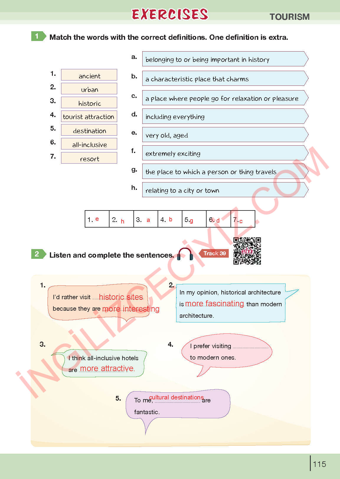 8. Sınıf Bilim ve Kültür Yayınları İngilizce Ders Kitabı Sayfa 115 Cevapları