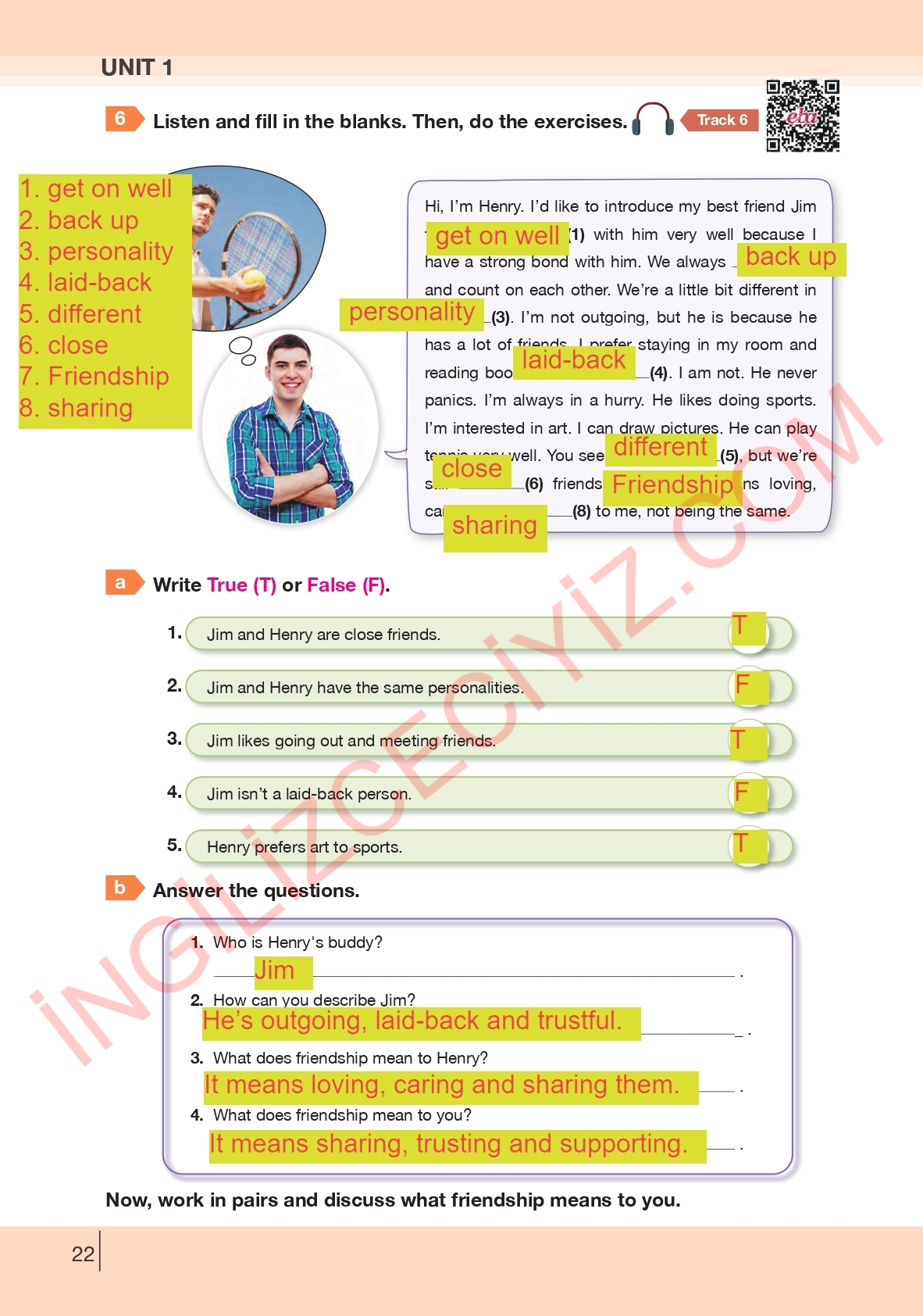 8. Sınıf Bilim ve Kültür Yayınları İngilizce Ders Kitabı Sayfa 22 Cevapları