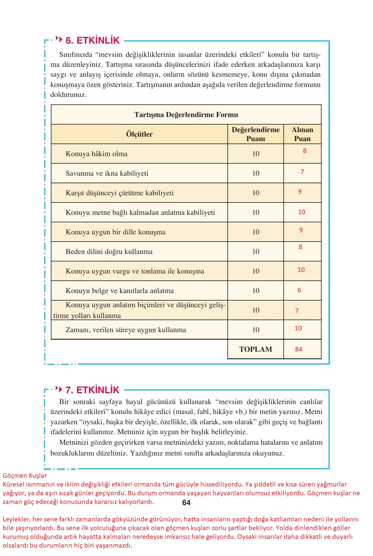 8. Sınıf Hecce Yayıncılık Türkçe Ders Kitabı Sayfa 64 Cevapları