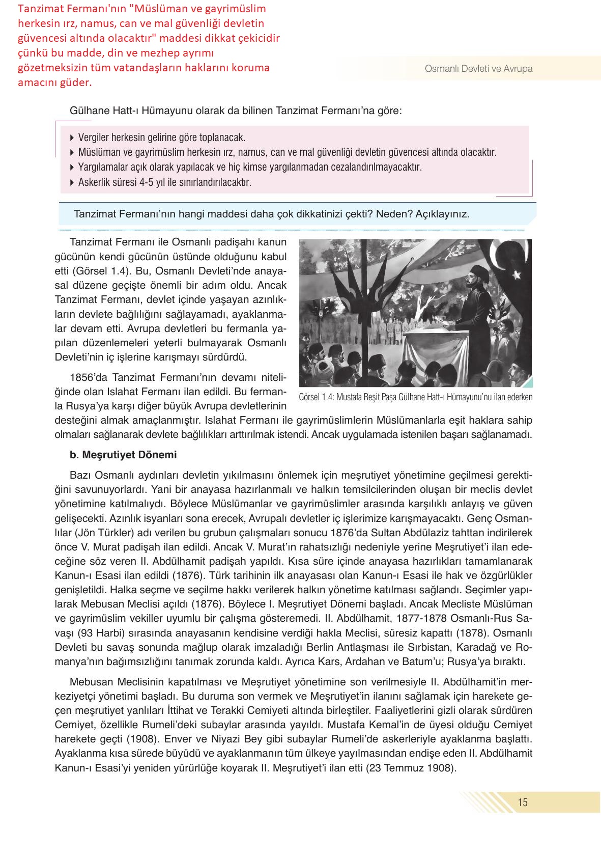 8. Sınıf Semih Ofset Sek Yayınları İnkılap Ders Kitabı Sayfa 15 Cevapları