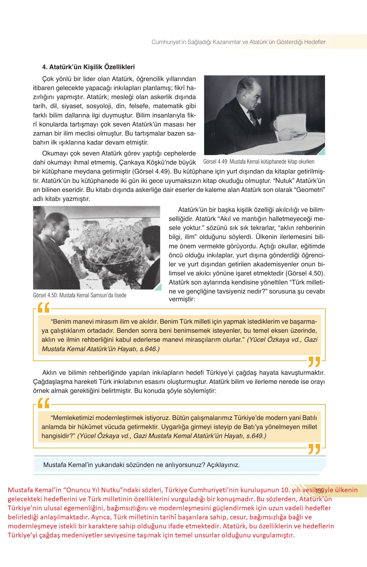 8. Sınıf Semih Ofset Sek Yayınları İnkılap Ders Kitabı Sayfa 159 Cevapları