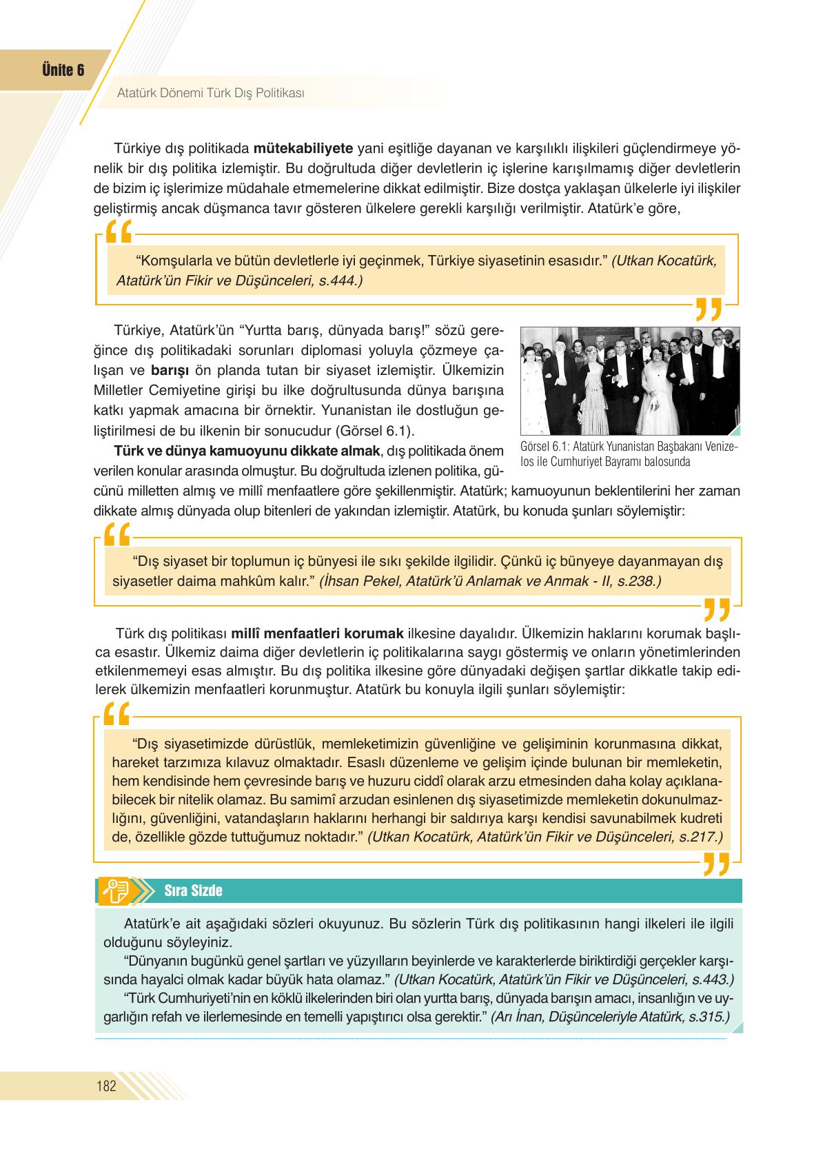 8. Sınıf Semih Ofset Sek Yayınları İnkılap Ders Kitabı Sayfa 182 Cevapları