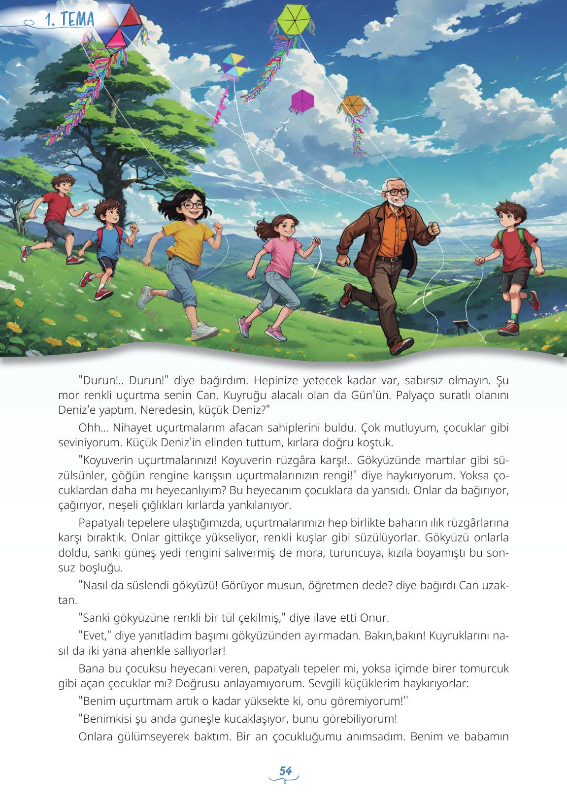 5. Sınıf Meb Yayınları Türkçe 1. Kitap Ders Kitabı Sayfa 54 Cevapları