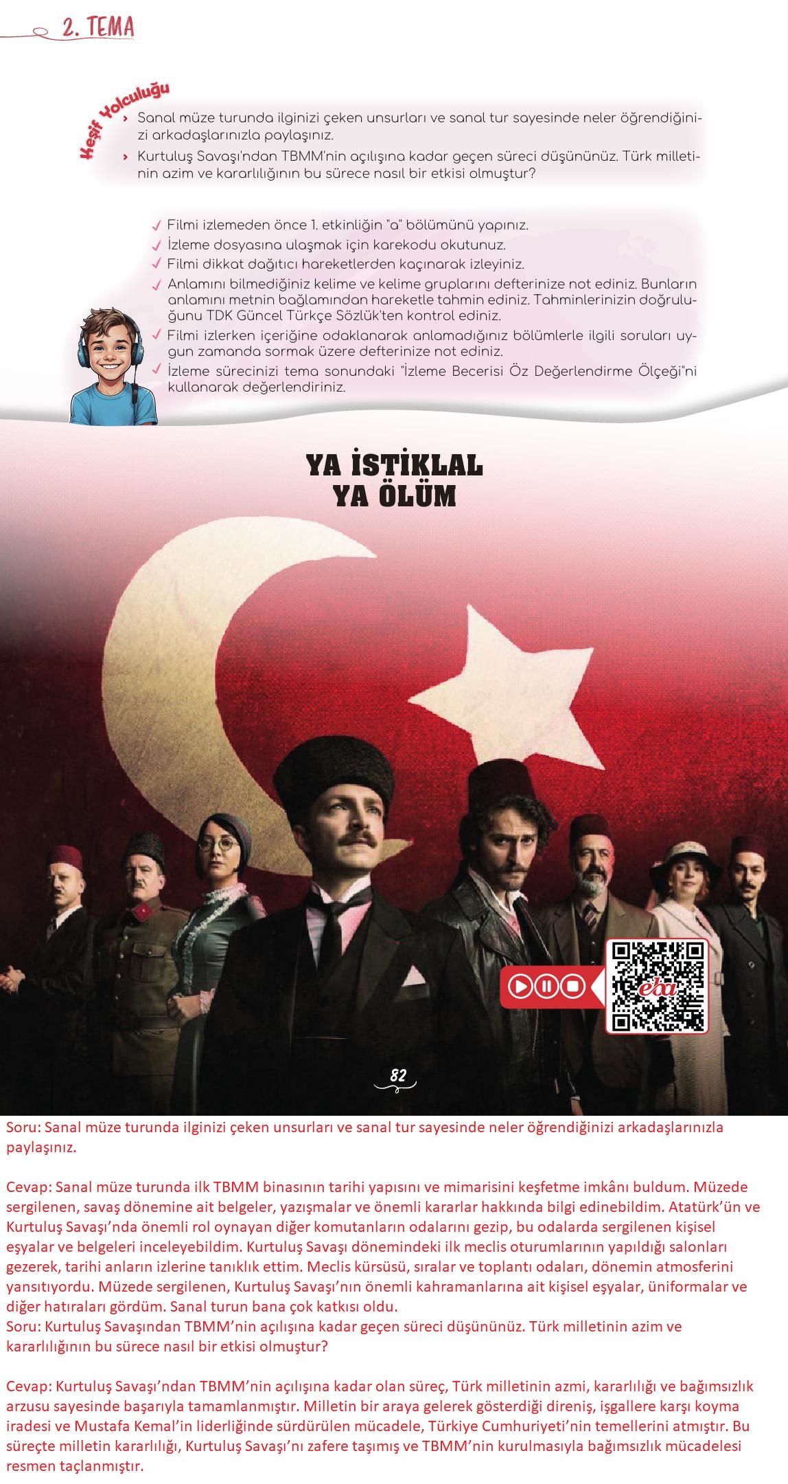 5. Sınıf Meb Yayınları Türkçe 1. Kitap Ders Kitabı Sayfa 82 Cevapları