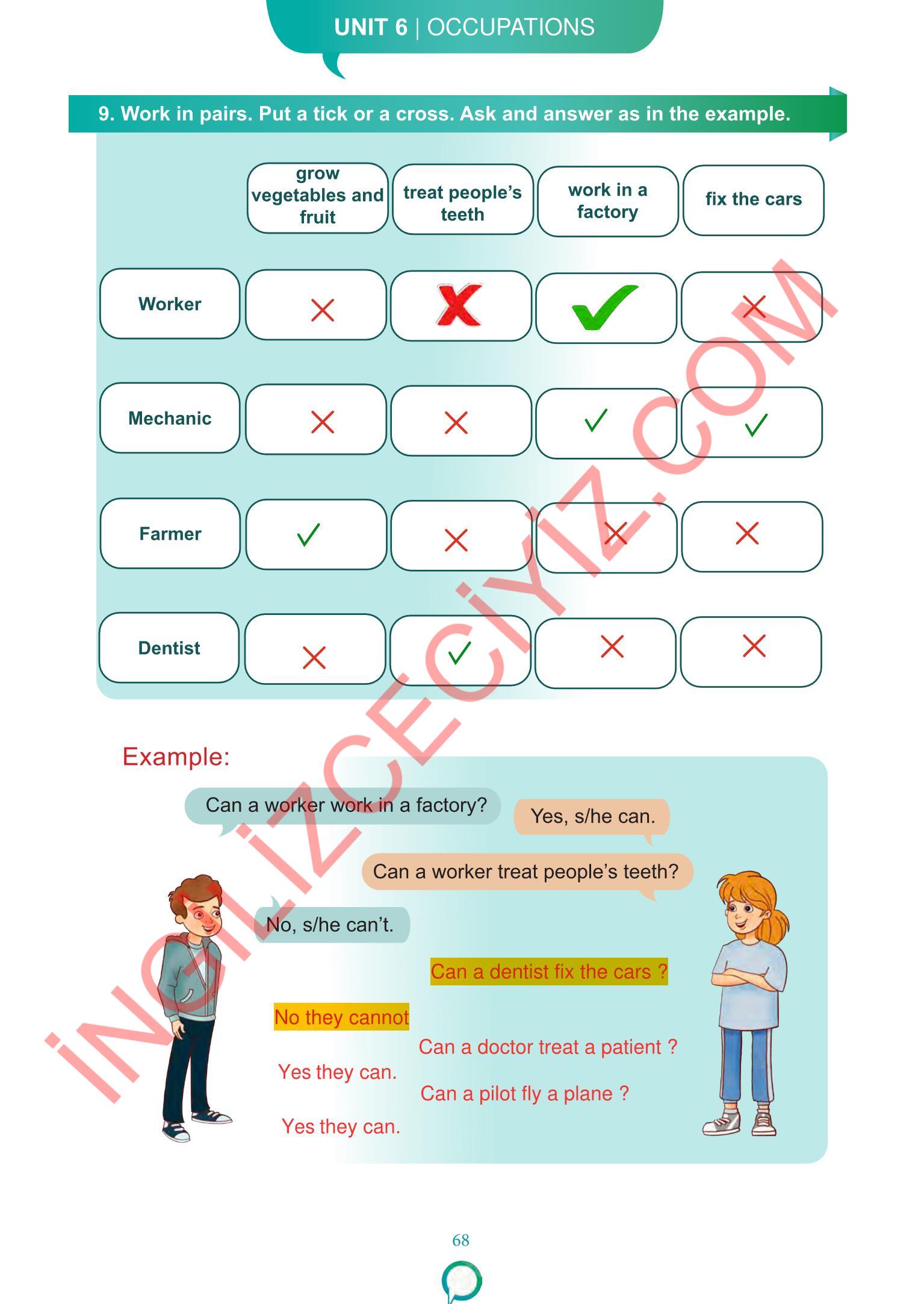 6. Sınıf Meb Yayınları İngilizce Ders Kitabı Sayfa 68 Cevapları