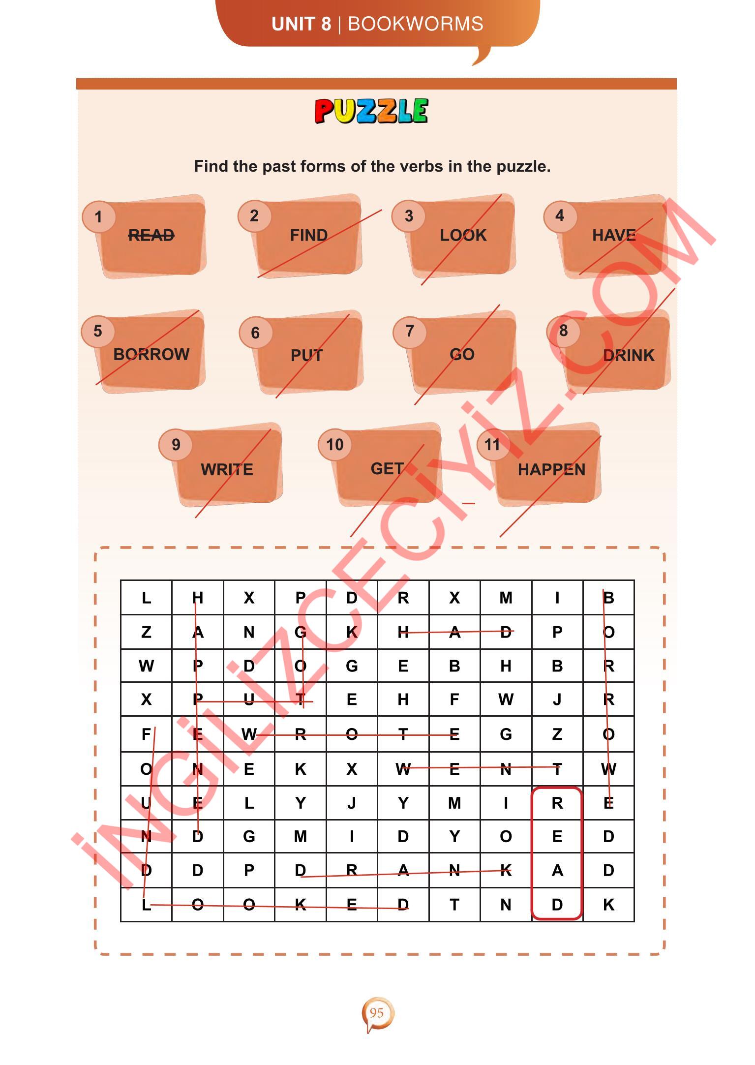 6. Sınıf Meb Yayınları İngilizce Ders Kitabı Sayfa 95 Cevapları